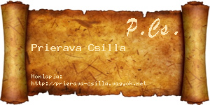 Prierava Csilla névjegykártya